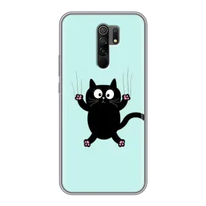 Силиконовый чехол с котиком для Xiaomi Redmi 9