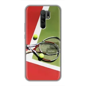 Чохли з прінтом Спортивна тематика для Xiaomi Redmi 9 (Ракетки теніс)