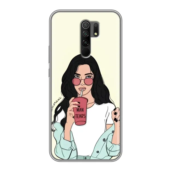 Чехол с рисунком «С напитком» для Xiaomi Redmi 9 Чехол с рисунком «С напитком» для Xiaomi Redmi 9