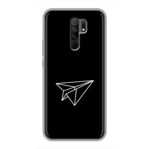 Чохол з картинками на чорному фоні для Xiaomi Redmi 9 (Літак)
