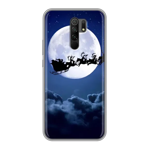 Чехол с рисунком «Санта - луна» для Xiaomi Redmi 9 Чехол с рисунком «Санта - луна» для Xiaomi Redmi 9