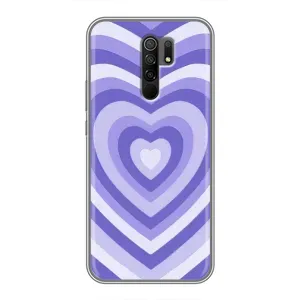 Чехлы с тематикой "Маленькие Сердечки" на Xiaomi Redmi 9 (Сердце фиолет)