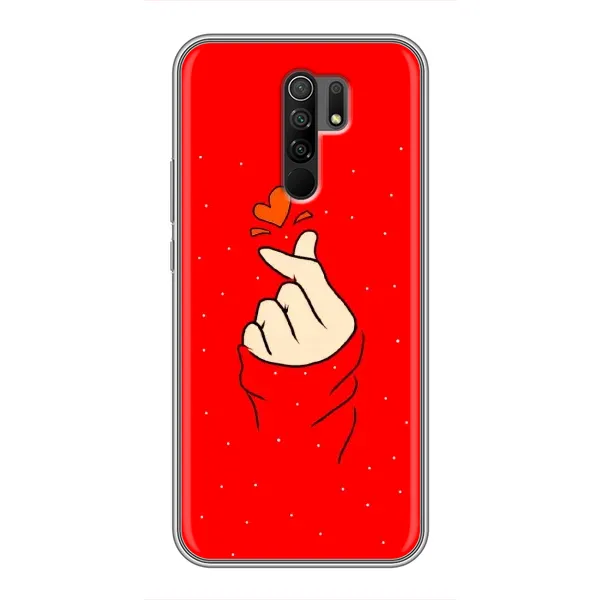 Чехол с рисунком «Сердце на красном» для Xiaomi Redmi 9 Чехол с рисунком «Сердце на красном» для Xiaomi Redmi 9