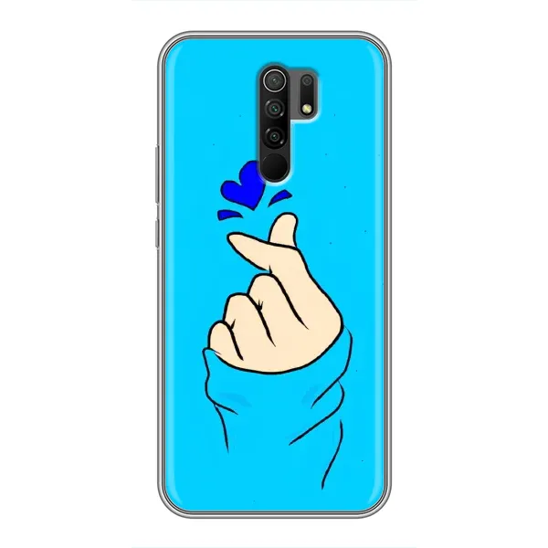Чехол с рисунком «Сердце на синем» для Xiaomi Redmi 9 Чехол с рисунком «Сердце на синем» для Xiaomi Redmi 9