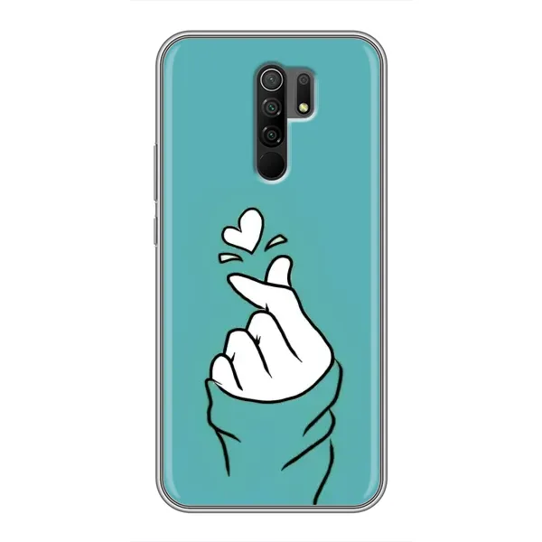 Чехол с рисунком «Сердечко на бирюзовом» для Xiaomi Redmi 9 Чехол с рисунком «Сердечко на бирюзовом» для Xiaomi Redmi 9