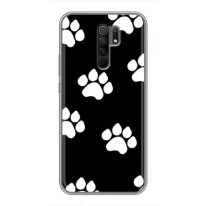 Бампер для Xiaomi Redmi 9 с картинкой "Песики" (Следы собак)