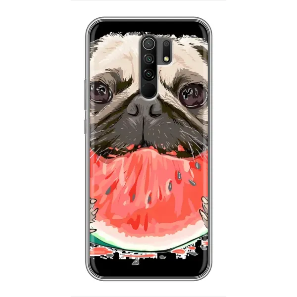 Чехол с рисунком «Смешной Мопс» для Xiaomi Redmi 9 Чехол с рисунком «Смешной Мопс» для Xiaomi Redmi 9