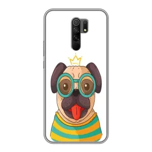 Бампер для Xiaomi Redmi 9 с картинкой "Песики" (Собака Король)