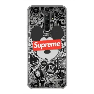 Чехол с Брендами одежды на Редми 9 (Supreme Маус)