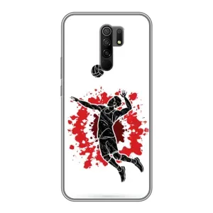 Чохли з прінтом Спортивна тематика для Xiaomi Redmi 9 (Волейболіст)
