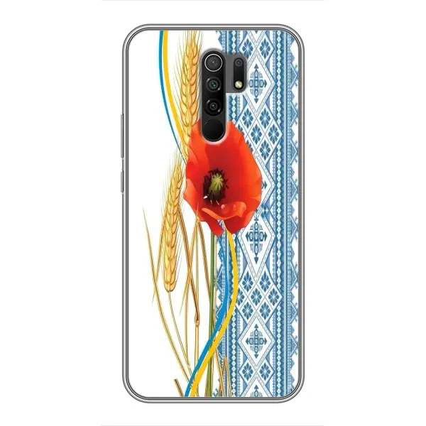 Чехол с рисунком «Вышиванка с цветком» для Xiaomi Redmi 9 Чехол с рисунком «Вышиванка с цветком» для Xiaomi Redmi 9