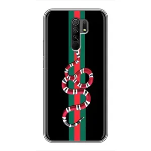 Чехлы Бренд GUCCI для Xiaomi Redmi 9 (Змей Гуччи)