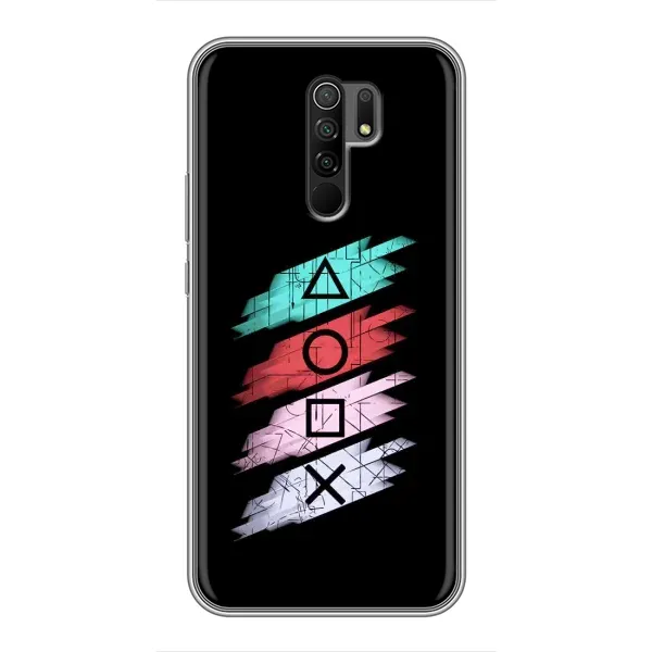 Чехол с рисунком «Значки Sony» для Xiaomi Redmi 9 Чехол с рисунком «Значки Sony» для Xiaomi Redmi 9
