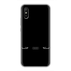Силиконовый бампер с картинкой машины на Xiaomi Redmi 9A (Силует Audi)