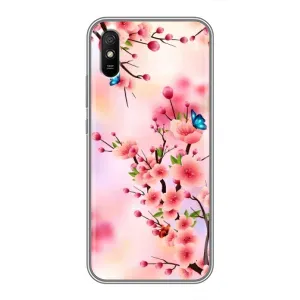 Чехол с принтом САКУРЫ на Xiaomi Redmi 9A (Бабочки на сакуре)