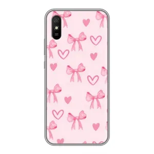 Чехол банты для Xiaomi Redmi 9A (Бантики и сердечки)