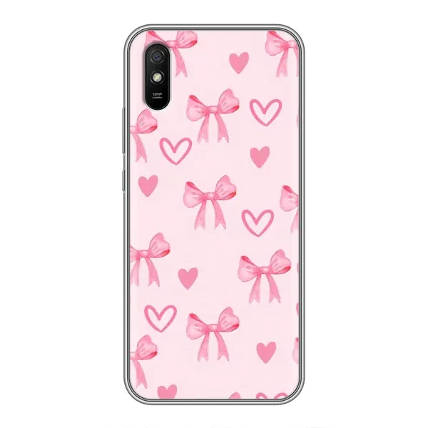Чехол с рисунком «Бантики и сердечки» для Xiaomi Redmi 9A Чехол с рисунком «Бантики и сердечки» для Xiaomi Redmi 9A