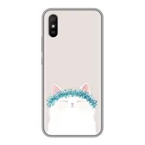 Чехол на тематику: Коты для Xiaomi Redmi 9A (Белый котик)