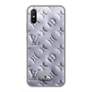 Текстурный Чехол Louis Vuitton для Редми 9а (Белый ЛВ)