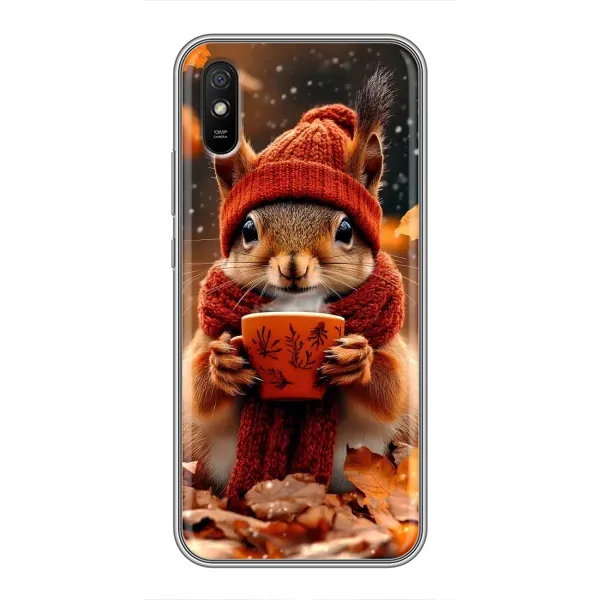 Чехол с рисунком «Белка с кофе» для Xiaomi Redmi 9A Чехол с рисунком «Белка с кофе» для Xiaomi Redmi 9A
