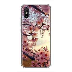 Чехол с принтом САКУРЫ на Xiaomi Redmi 9A (Цветущая сакура)