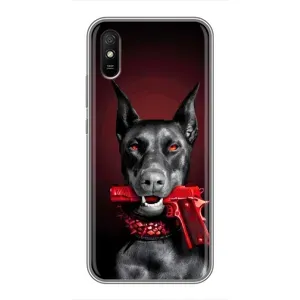 Чехол ДОБЕРМАН для Xiaomi Redmi 9A (Доберман злой)