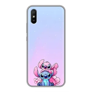 Чехол с рисунком Стич для Xiaomi Redmi 9A (Энджл и Стич)