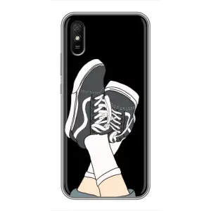 Чехол с Прикольным принтом на Xiaomi Redmi 9A (Кеды)