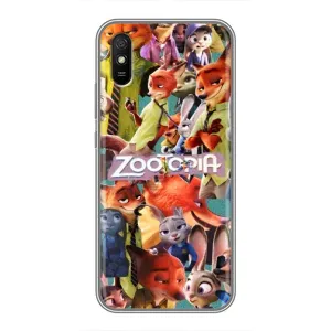 Силиконовый чехол с принтом Зоотрополіс для Xiaomi Redmi 9A (Коллаж героев)