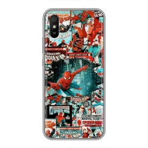 Чехол Супергерой Человека Паука на Xiaomi Redmi 9A (Комиксы Человек Паук)