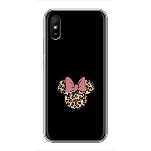 Чехол с леопардовым принтом на Xiaomi Redmi 9A (Леопардовая Минни)