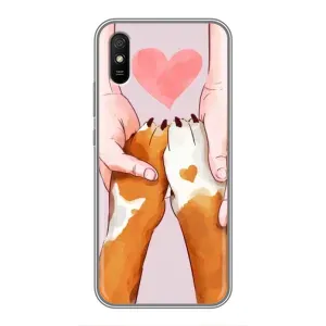 Чехол (ТПУ) Милые собачки для Xiaomi Redmi 9A (Любовь к собакам)