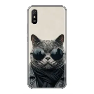 Чехол на тематику: Коты для Xiaomi Redmi 9A (Модный кот)
