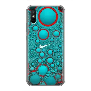 Силиконовый Чехол на Xiaomi Redmi 9A с картинкой Nike (Найк зеленый)