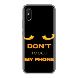 Чехол с Прикольным принтом на Xiaomi Redmi 9A (Не трогай мой телефон)