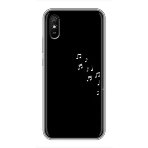 Чохол з картинками на чорному фоні для Xiaomi Redmi 9A (Ноти)