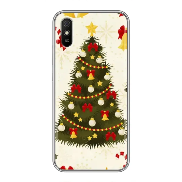 Чехол с рисунком «Новогодний принт» для Xiaomi Redmi 9A