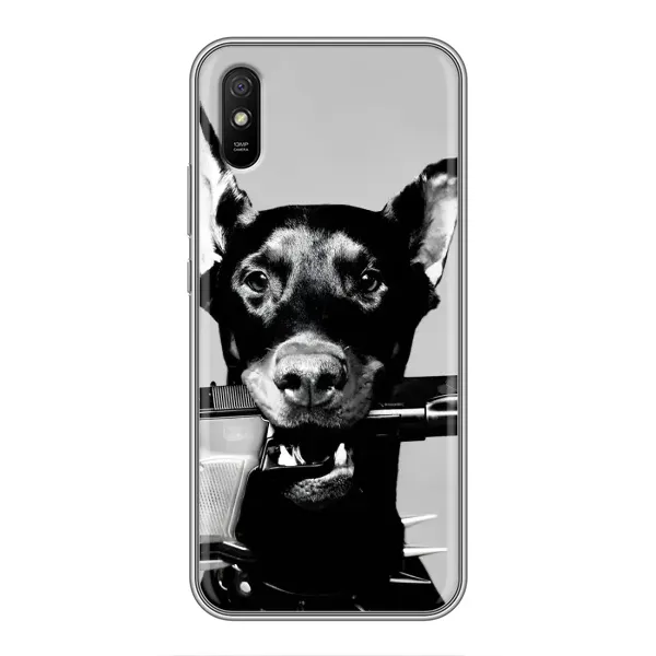 Чехол с рисунком «Опасный доберман» для Xiaomi Redmi 9A Чехол с рисунком «Опасный доберман» для Xiaomi Redmi 9A