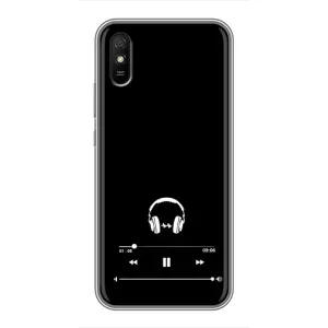 Чохол з картинками на чорному фоні для Xiaomi Redmi 9A (Плеєр)