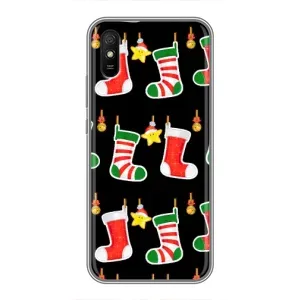 Силиконовый бампер на рождество для Xiaomi Redmi 9A (Рождественские подарки)