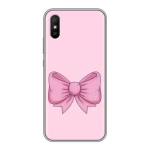 Чехол банты для Xiaomi Redmi 9A (Розовый бантик)