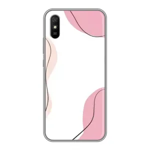 Чохол квітковий дизайн для Xiaomi Redmi 9A (Рожевий фон)