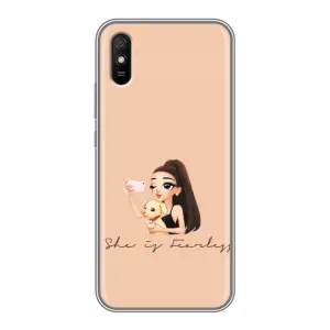 Силіконовый Чохол на Xiaomi Redmi 9A з картинкой Модных девушек (З собакою)