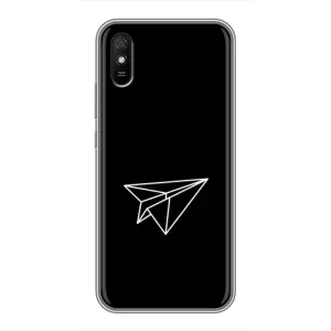 Чохол з картинками на чорному фоні для Xiaomi Redmi 9A (Літак)