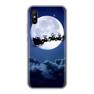 Чехол Санта Клаус для Xiaomi Redmi 9A (Санта - луна)