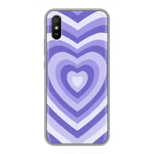 Чехлы с тематикой "Маленькие Сердечки" на Xiaomi Redmi 9A (Сердце фиолет)