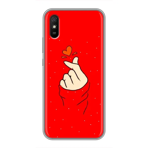 Чехол с рисунком «Сердце на красном» для Xiaomi Redmi 9A Чехол с рисунком «Сердце на красном» для Xiaomi Redmi 9A