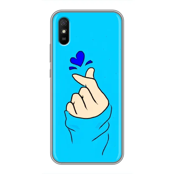 Чехол с рисунком «Сердце на синем» для Xiaomi Redmi 9A Чехол с рисунком «Сердце на синем» для Xiaomi Redmi 9A