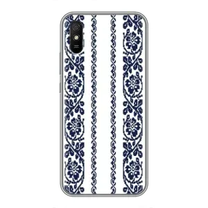 Силіконовый Чохол на Xiaomi Redmi 9A з картинкой Вишиванки (Синя вишиванка)