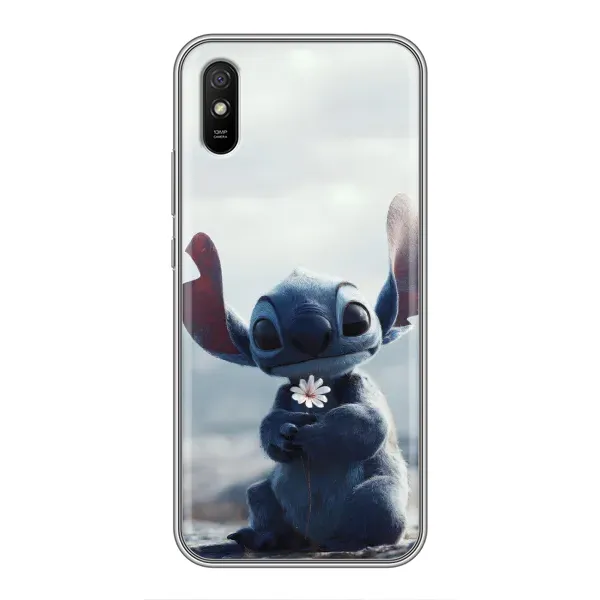 Чехол с рисунком «Стич с цветочком» для Xiaomi Redmi 9A Чехол с рисунком «Стич с цветочком» для Xiaomi Redmi 9A